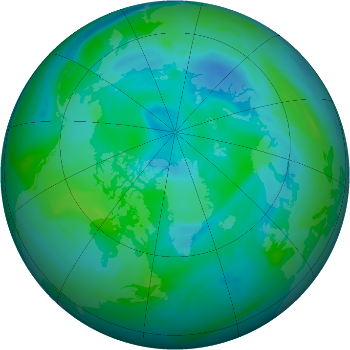 Arctic ozone map for 05 September 2005